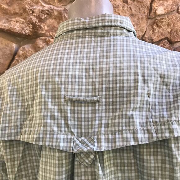 Exofficio Green Plaid Button Down Hiking Fishing Shirt Mens Size XL - Picture 5 of 8